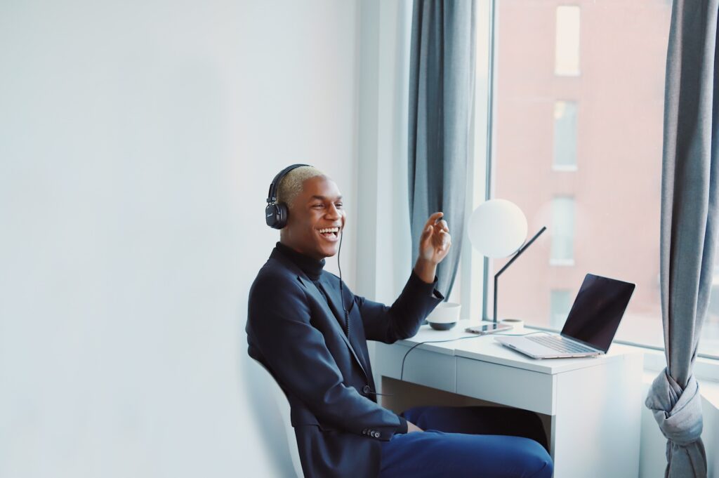 A calming home office is a great idea for a home workspace