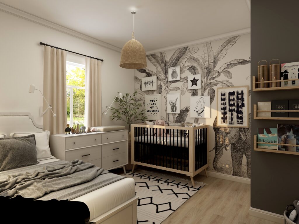 You might as well combine your nursery with a home office if you have limited space in your home